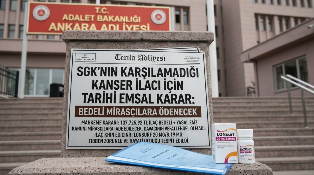 SGK’nın Karşılamadığı Kanser İlacı İçin Emsal Karar: Bedeli Mirasçılara Faiziyle Ödenecek